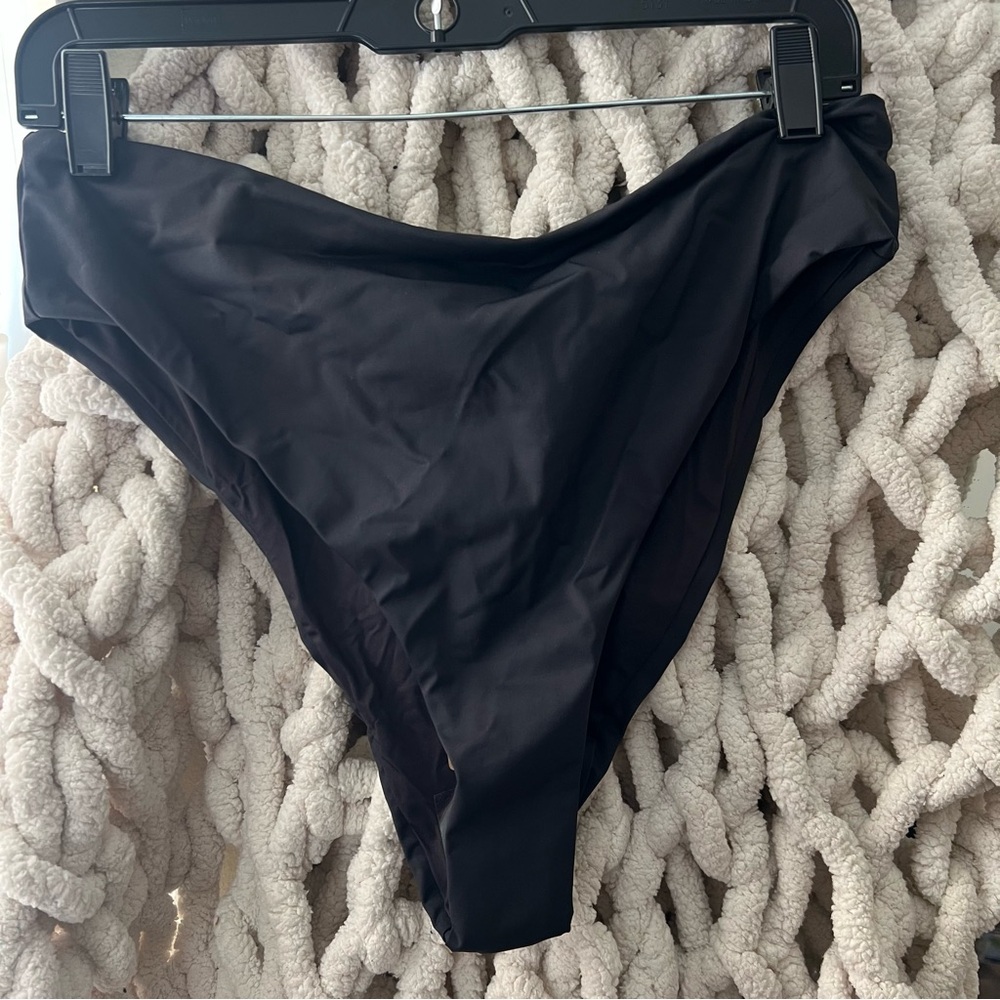 SKIMS RECYCLED SWIM MID WAIST BOTTOM NWT - ONYX